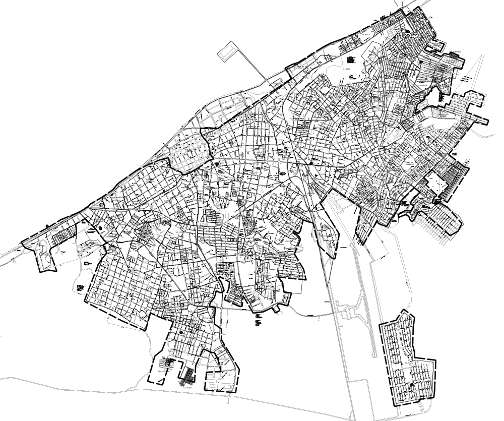 Mapa de cobertura de servicios (Blanco y Negro)